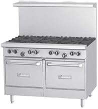 Garland G48-4G24SS G Starfire Pro Series Gas Restaurant Range 36"W with (4) 33,000 BTU Open Burners, 24" Griddle & (2) Storage Bases
