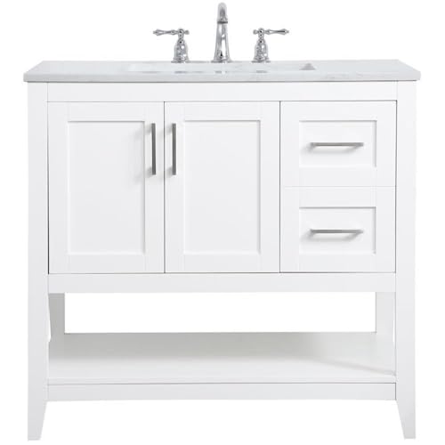 Elegant Decor 36" - Single / White / Traditional Wheel Care