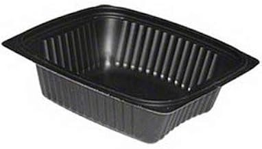 PACTIV Clearview Micromax Polypropylene Rectangle Food Container Black, 12 oz. | 252/Case