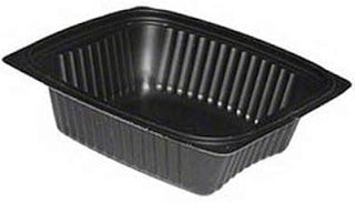 PACTIV Clearview Micromax Polypropylene Rectangle Food Container Black, 12 oz. | 252/Case