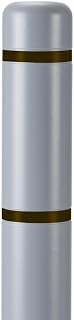 BollardGard 4" x 52" Bollard Cover Gray - Innoplast (Gray Black Tape)