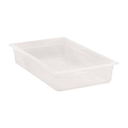 Food Pan Full-Size Translucent 4" by Cambro – Full Size, 13.0 liters, Plastic, Translucent, Model 14PP190