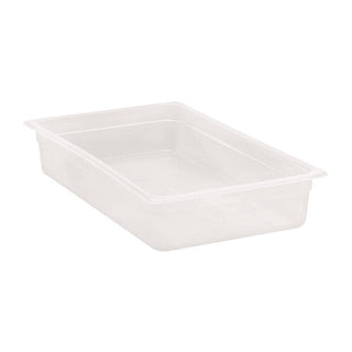 Food Pan Full-Size Translucent 4" by Cambro – Full Size, 13.0 liters, Plastic, Translucent, Model 14PP190