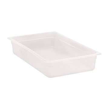 Food Pan Full-Size Translucent 4" by Cambro – Full Size, 13.0 liters, Plastic, Translucent, Model 14PP190