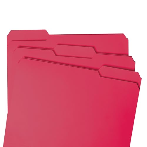 SMEAD Red / 100 Count (Pack of 1) / File Folder Colored
