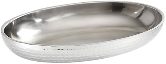 American Metalcraft Seafood Tray, SS, Double WALL, HM, Oval, 14" L