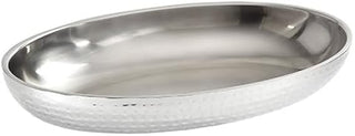 American Metalcraft Seafood Tray, SS, Double WALL, HM, Oval, 14" L
