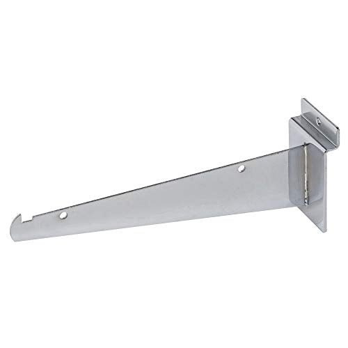 Slatwall Shelf Bracket8" Chrome by Retail Resource – Alloy Steel, Chrome, Model 1701