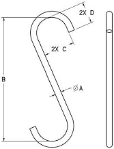 M&W 5/8" S-Hook, Style A