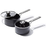 OXO Pots and Pans Set + PFAS-Free / 10-Piece Cookware Pots and Pans Set / Black Cookware Sets