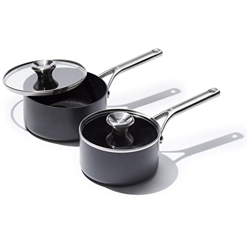 OXO Pots and Pans Set + PFAS-Free / 10-Piece Cookware Pots and Pans Set / Black Cookware Sets