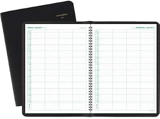 AT-A-GLANCE Recycled Four-Person Group Daily Appointment Book, 8 x 11 Inches, Black, 2013 (70-822-05)