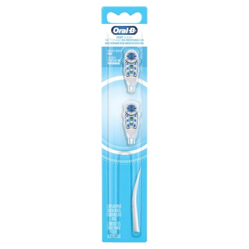 Oral-B White / 1 Count (Pack of 2) / Deep Clean Toothbrush Replacement Heads