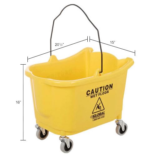 Global Industrial Yellow / 20"L x 15"W x 16"H / Industrial Buckets