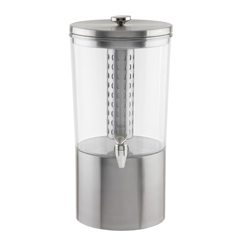 Tablecraft 1.25 Gallon Silhouette Drink Dispenser / Stainless Steel / 3.0 gallons Iced Beverage Dispensers