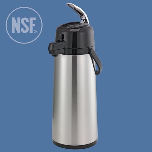 Service Ideas 74.4 Ounces / LEVER LID / Brushed Thermal Carafes