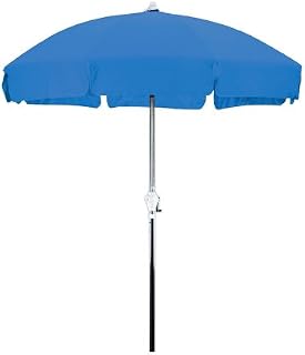 California Umbrella 7-1/2-Foot Aluminum Push Tilt Patio Style Umbrella, Pacific Blue