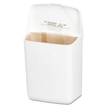250201W Health Gards Convertible Sanitary Napkin Receptacle by Hospital Specialty – 9.3 x 5.8 x 11.8 inches, 1.0 gallons, Plastic, White, Model 250-201W