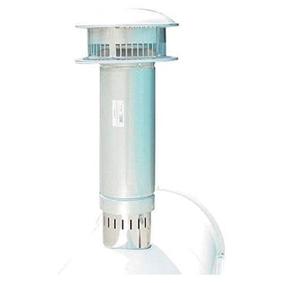 18" Long Round Flue Stack by Heat Wagon – 15"L x 15"W x 30"H, Aluminum / Steel, Chrome, Model EF1