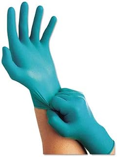 Ansell 92-600-6.5-7 Touch N Tuff Disposable Gloves, Powder Free, Nitrile, 4 mil, Size 6.5 - 7, Green