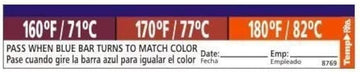 Taylor Preicision Products TempRite Dishwasher Temperature Adhesive Test Strip | 27/Pack
