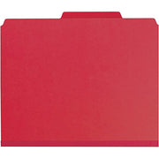 SMEAD Bright Red / 1 / Letter (Pack of 1) Top Tab Classification Folders