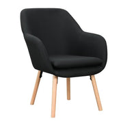 Convenience Concepts Black Linen / Chair / 25.25"L x 26.75"W x 33.5"H Chairs