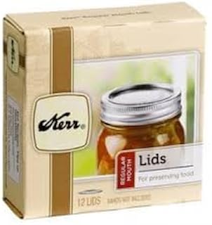 Kerr Regular Mason Jar Canning Lids, 96 lids, (8 dozen), (Lids Only; No Rings)