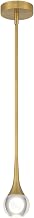 62115LEDDCS-ABB/CRY Georgia - 8W 1 LED Pendant-9.25 Inches Tall and 4 Inches Wide, Finish Color: Antique Brushed Brass