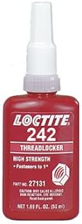 PART NO. LCP24221 Loctite 242 Mil Spec Medium Strength Blue Threadlocker, 10mL Bottle