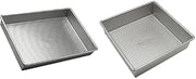 USA Pan Bakeware Rectangular and Square Cake Pans, 9 x 13 inch and 8 x 8 inch, Nonstick & Quick Release Coating
