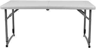 National Public Seating BFHT Series 24" x 48" Fold-in-Half Folding Table, Grey (BFHT-2448A)