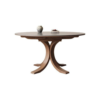 Mesa para Centro De Sala Round Retractable Folding Rock Plate Dining Table Solid Wood Small Household Modern Simple Square Round Dual-use Variable Round Table Coffee