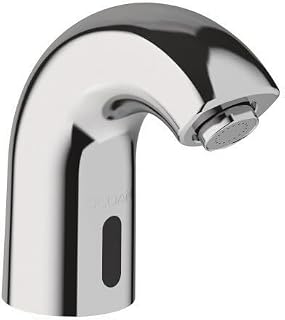 Sloan SF-2150 Sensor Faucet, 0.5 GPM, Below Deck Manual Mixing Valve | 4" TPL, Battery Powered, Below Deck Manual Mixing Valve, Polished Chrome Finish, Multi-Laminar Spray, Infrared Sensor 3362110