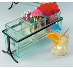 Cal-Mil 1806-5-13 Short Black Iron Iced Jar Display - 13 1/2" X 5 1/2" X 7"-1806-5-13