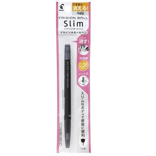 Frixion Slim Ballpoint Pen by PILOT – 1 Count (Pack of 1), Rubber, Black, Model PLFBS18UFB