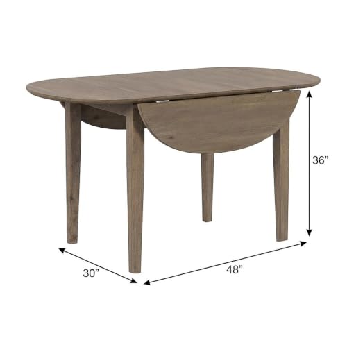 Starlight Canyon Home Acacia Veneer Drop-Leaf Counter Height Dining Table, Wire-Brushed Small Kitchen Dinner Table for Dining Room, Brushed Bisque - image 4