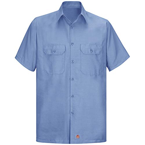 Red Kap Small / Light Blue / Solid Rip Stop Shirt Tops