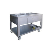 Extreme Duty Electric Steam Table with Three Wells by Lakeside – Stainless Steel, Model PBST3W