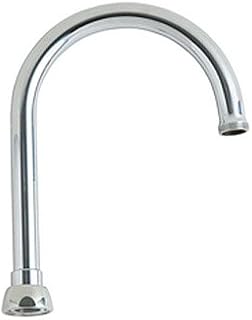 Chicago Faucets GN2AH8JKCP 5-3/8-Inch C-C Rigid/Swing Gooseneck Spout, Chrome