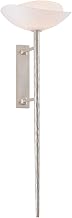 Coppa 1-Light Wall Sconce | Warm Silver Leaf with Matte Cloud Seeded Glass Shade | Modern Sculptural Wall Light for Hallway, Bedroom, Living Room | Elegant Accent Fixture | 554-01-WSL