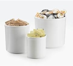 Cal-Mil 1950-16-15 Jar, 16 oz., 4" Diameter, 4.25" Height, White (Pack of 4)
