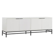 Henn&Hart Cloud White / 70" Rectangular TV Stand / Transitional Television Stands & Entertainment Centers