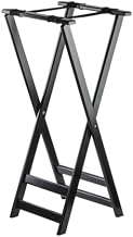TableCraft 11520 Tray Stand, 18" x 17" x 38", rubberwood, Black, 1 Each