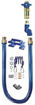 Dormont 1650KITCFS48PS 1/2" Blue Hose Moveable Gas Connector Kit 48" Long with Blue PVC, 1 Safety Quik QDV, 1 Swivel MAX & 1 Pair of Safety Set