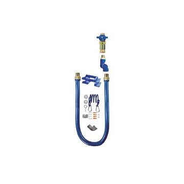 1/2" Blue Hose Moveable Gas Connector Kit 48" Long with Blue PVC by Dormont – Model 1650KITCFS48PS