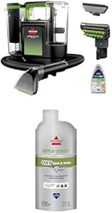 Little Green Max Pet Portable Carpet and Upholstery Deep Cleaner + NEW BISSELL Little Green Pro Oxy Spot & Stain Super Concentrate Cleaning Formula for Portable Deep Cleaners