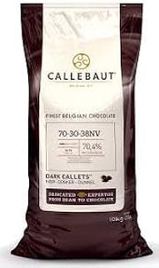 Barry Callebaut Dark Chocolate Couverture Callets (Case - Two 22 lb Bags) - 70-30-38NV-595