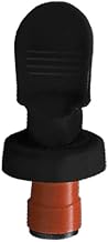 Plastic Bottle Stopper - 1 1/4"D x 2 5/8"H, Black
