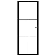 vidaXL Black and Transparent / 76 x 201.5 cm / Modern Sliding & Pocket Doors